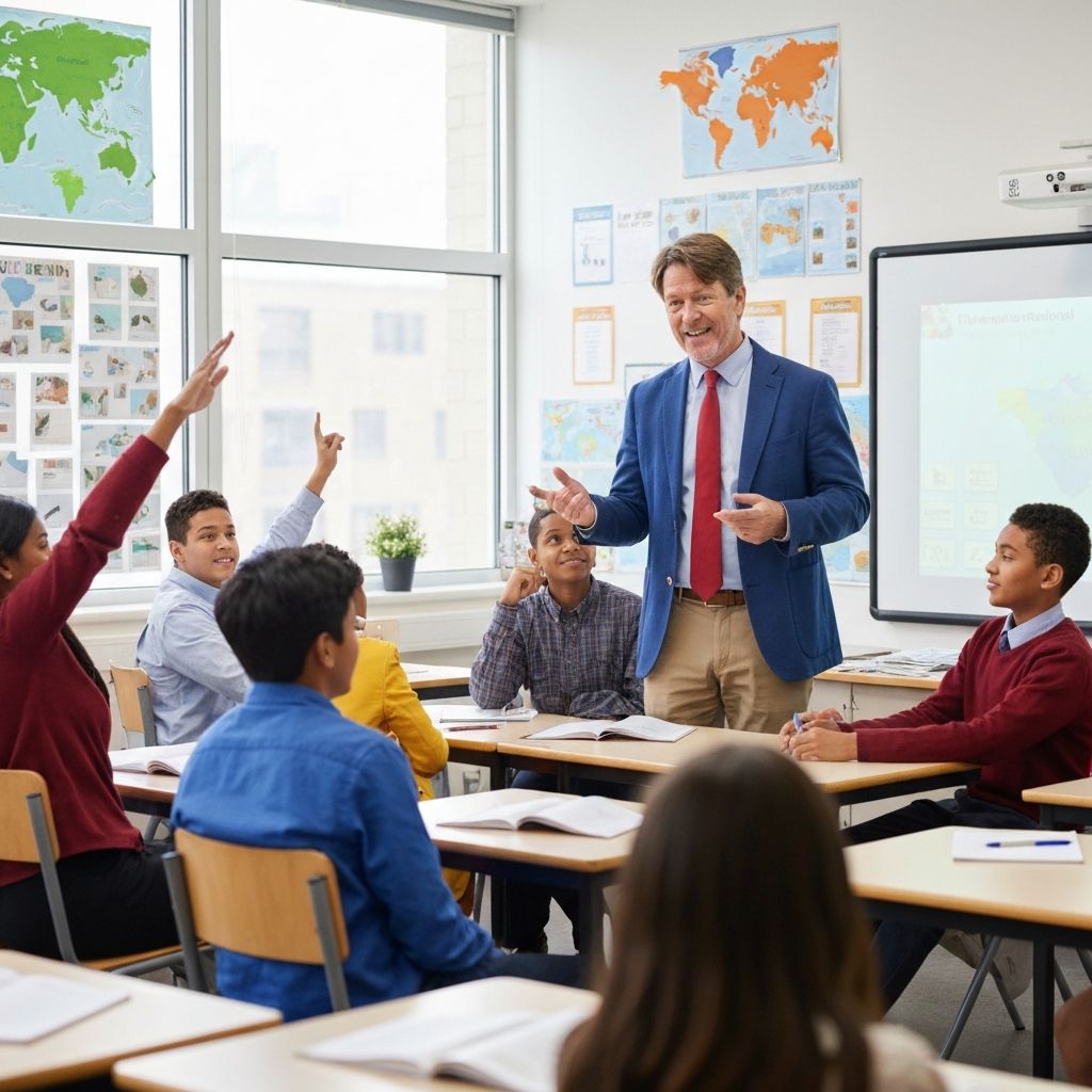 英語で授業する教師